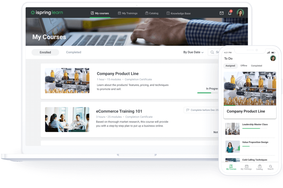 iSpring Learn screenshot - 24 Best Learning Management Systems (LMS) Reviewed for 2024