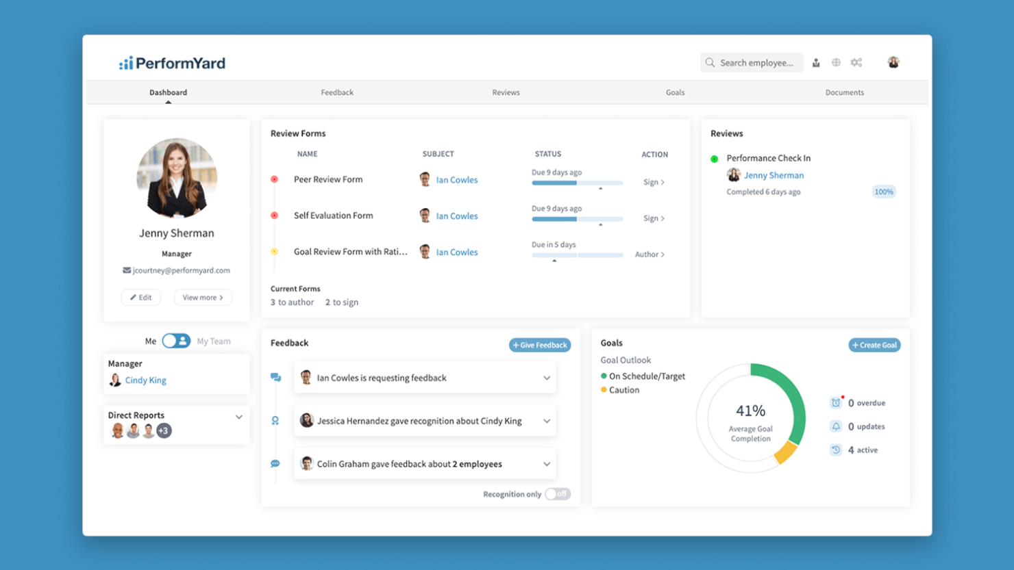 PerformYard screenshot - 30 Best OKR Software of 2024: Reviewed & Compared