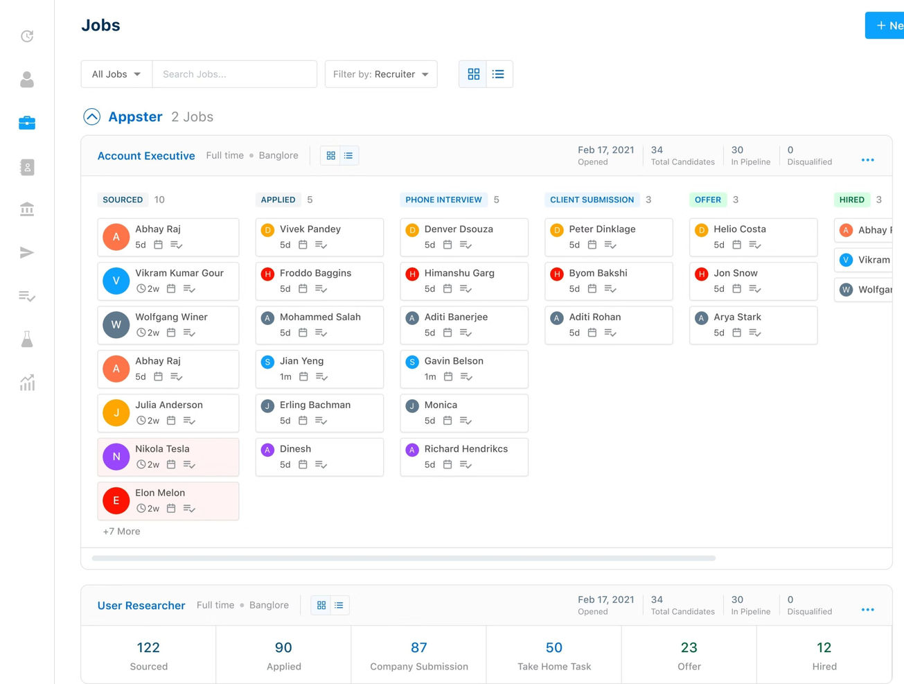 recruit crm assignment round