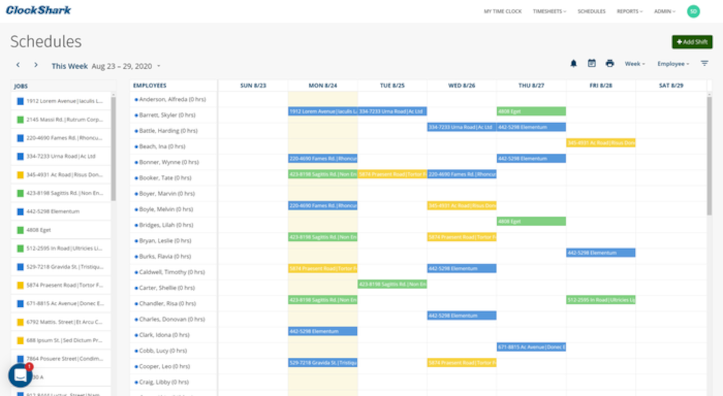 ClockShark screenshot - 30 Best Employee Scheduling Software of 2024: Reviewed & Compared