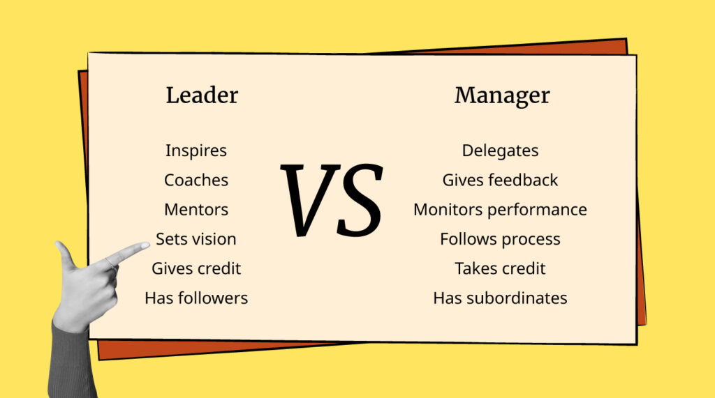 The Key Differences Between Leadership And Management People Managing 