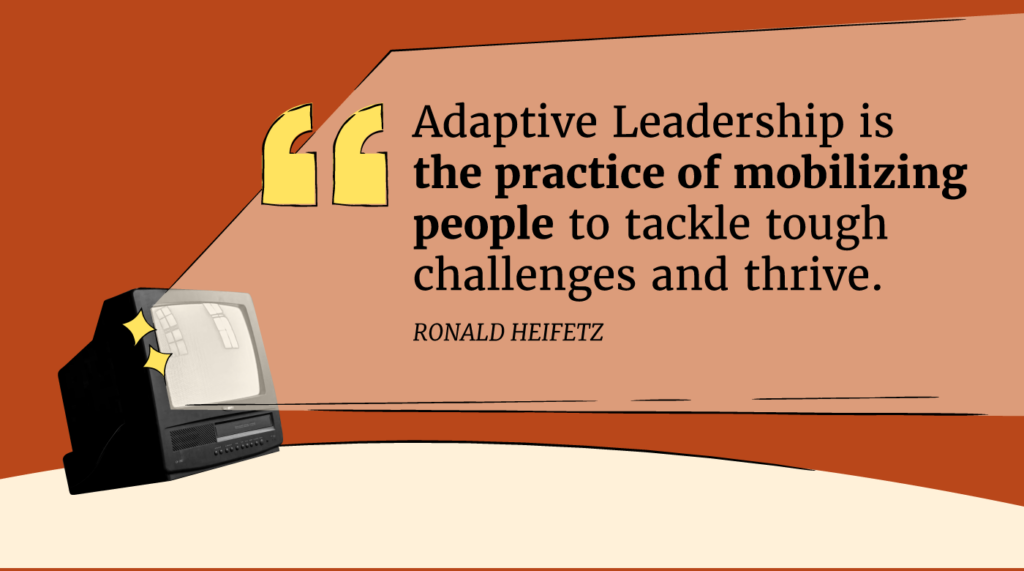 adaptive leadership quote graphic