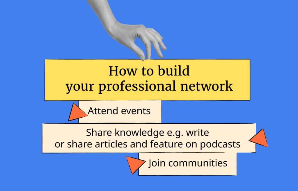how to build your professional network infographic
