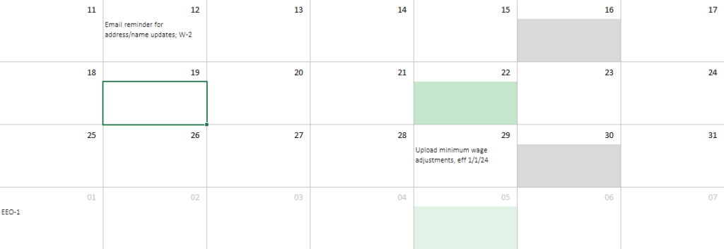 compliance calendar screenshot