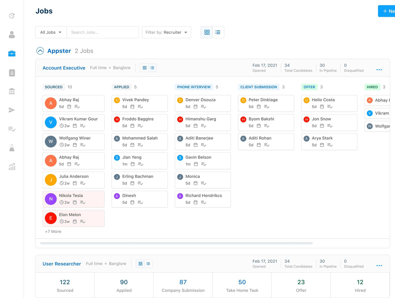 Recruiterflow screenshot - 10 Best Recruiting CRM Software for Engaging Talent in 2022