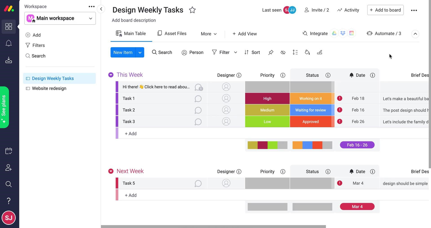 monday.com screenshot - 10 Best Workflow Automation Software To Use In 2023